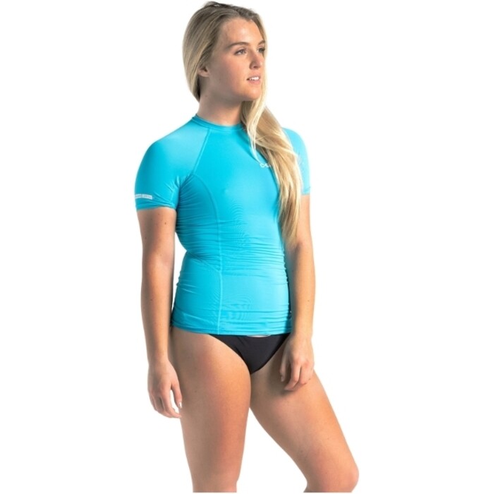 2024 C- Skins Frauen UV Skins Basics Kurzarm-Lycraweste C-LYSSWC - Ocean Blau / White